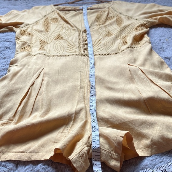 NWT Bohemian O’Neill Rayna Romper loose fit yellow large tomatogirl vibes - Picture 8 of 8